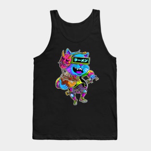 Cyberpunk Ramen Cat Tank Top